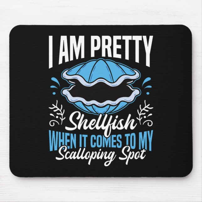 Scalloping Location Scallop Hunter Fishing Snorkli Mouse Mat (Front)