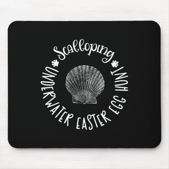 Scalloping Underwater Easter Egg Scallop Hunt Gift Mouse Mat (Front)