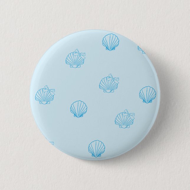 Scallops Outline Minimalism 6 Cm Round Badge (Front)