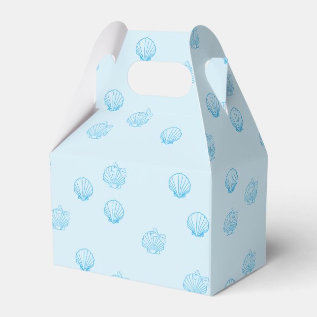 Scallops Outline Minimalism  Favour Box (Front Side)