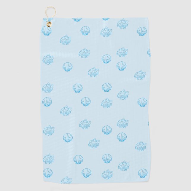 Scallops Outline Minimalism Golf Towel (Front)