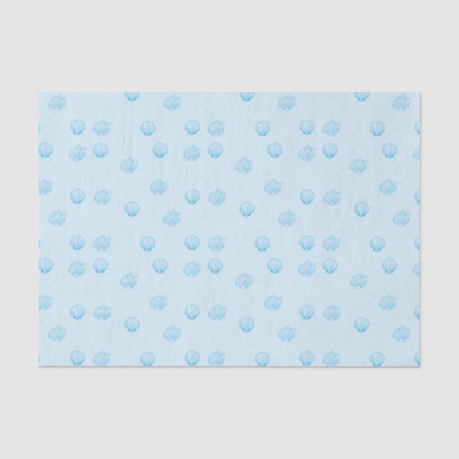 Scallops Outline Minimalism Tissue Paper (Front)