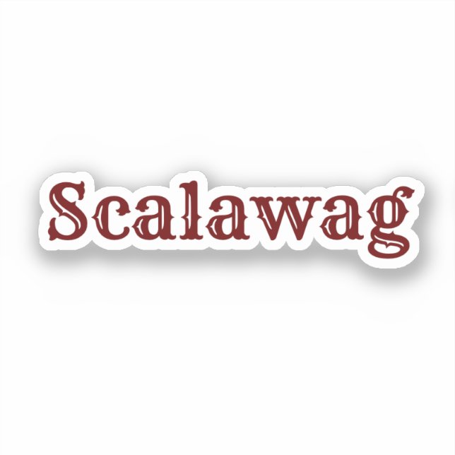 Scallywag Oval Sticker (Front)