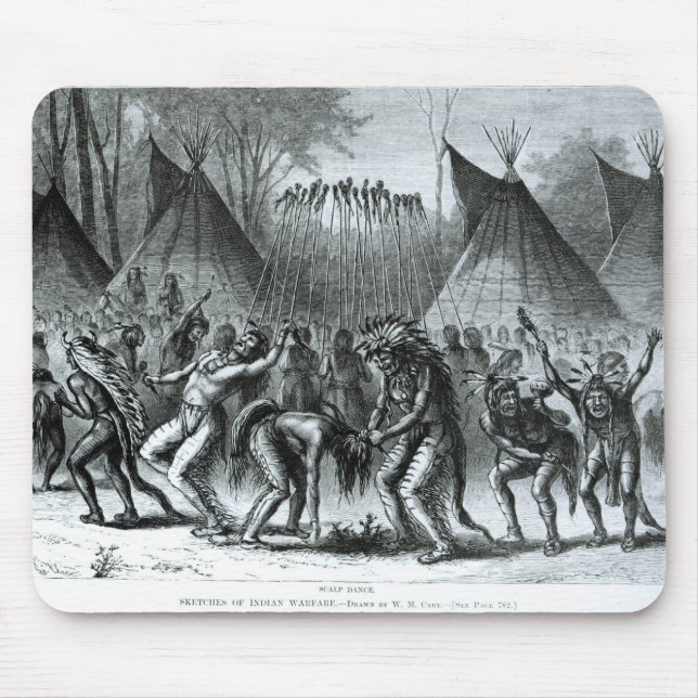 Scalp Dance from 'Sketches of Indian Warfare' Mouse Mat (Front)