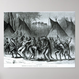 Scalp Dance from 'Sketches of Indian Warfare' Poster
