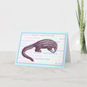 Scaly Anteater / Pangolin Greeting Card