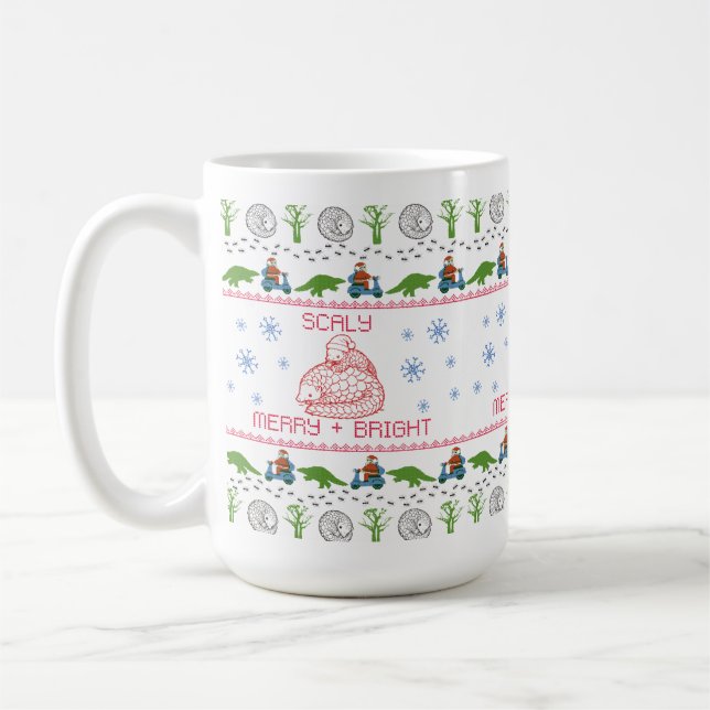 Scaly, Merry & Bright Mug  (Left)