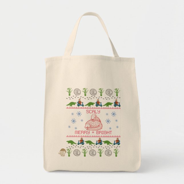 Scaly, Merry, & Bright Tote Bag (Front)
