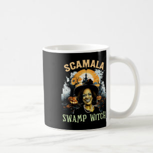 Scamala Kamala Harris Unmasked Swamp Witch Hallowe Coffee Mug