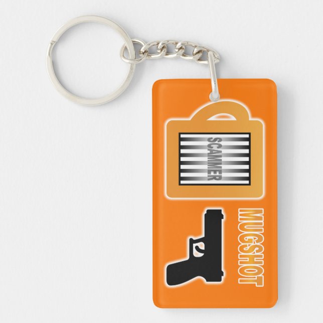Scammer's Mugshot Key Ring (Front)