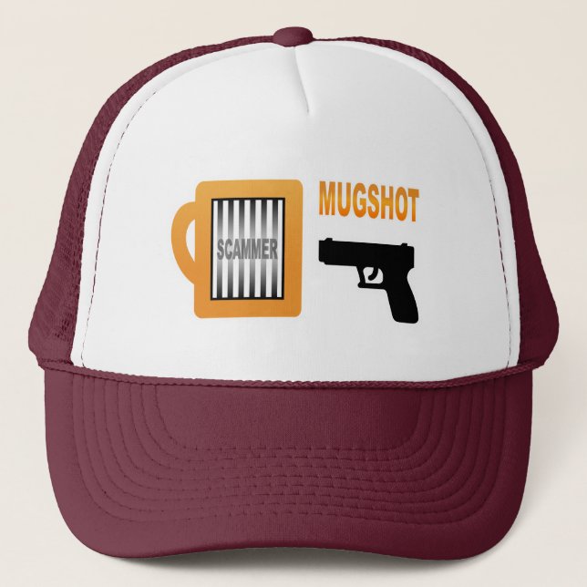 Scammer's Mugshot Trucker Hat (Front)