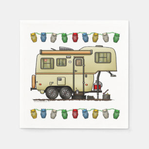 Scamp Fifth Wheel Camper RV happy camper Napkin