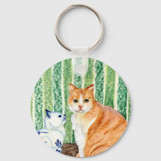 Scampy with delfts blue cat-1.jpg key ring