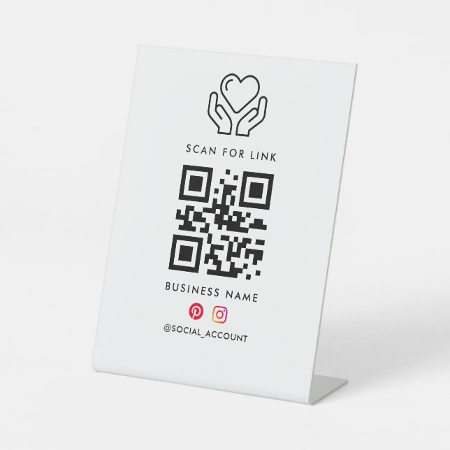 Scan for Link Hub QR Code Sign  (Front)