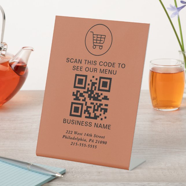 Scan for Menu QR Code Sign | Website | Realtor  (In SItu)