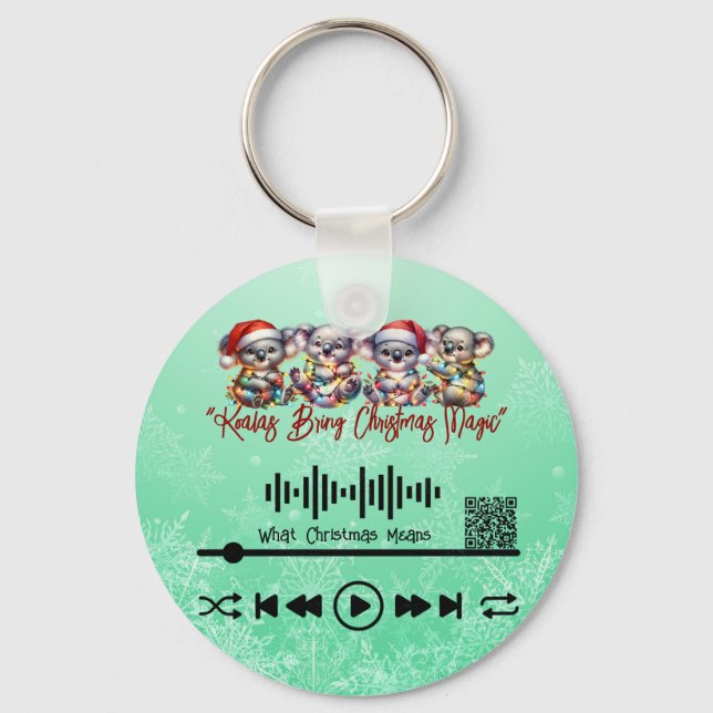 Scan for Video, Christmas Magic  Key Ring (Front)