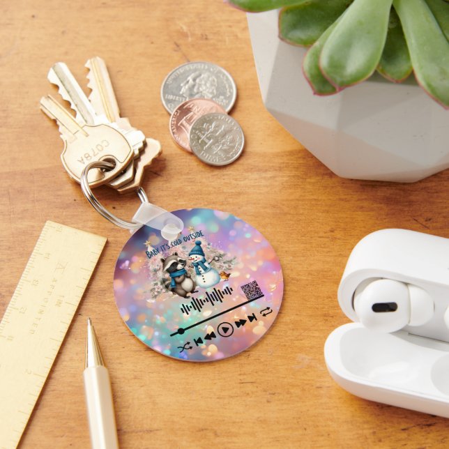 Scan for Video , "Cold outside "  KeyChain (Desk)