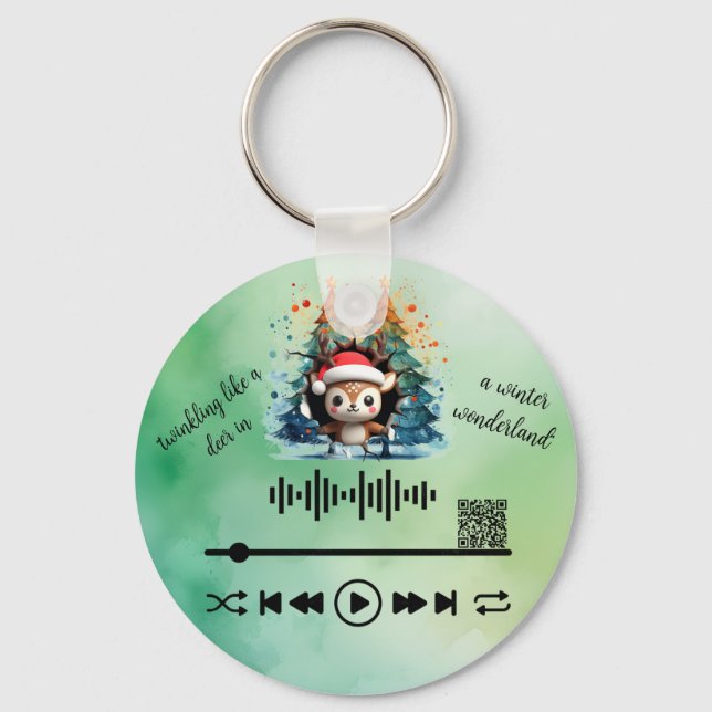 Scan for  Video , "Red Nose" Key Ring (Front)