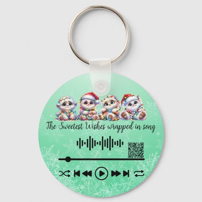 Scan for Video, Want For Christmas  KeyChain (Front)