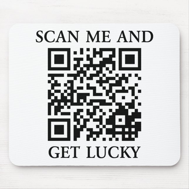 Scan Me And Get Lucky Mouse Mat (Front)