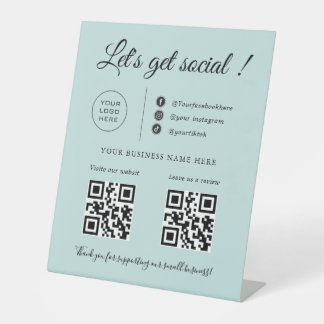 Scan Me/Custom Business QR Code ,Social Media Sign