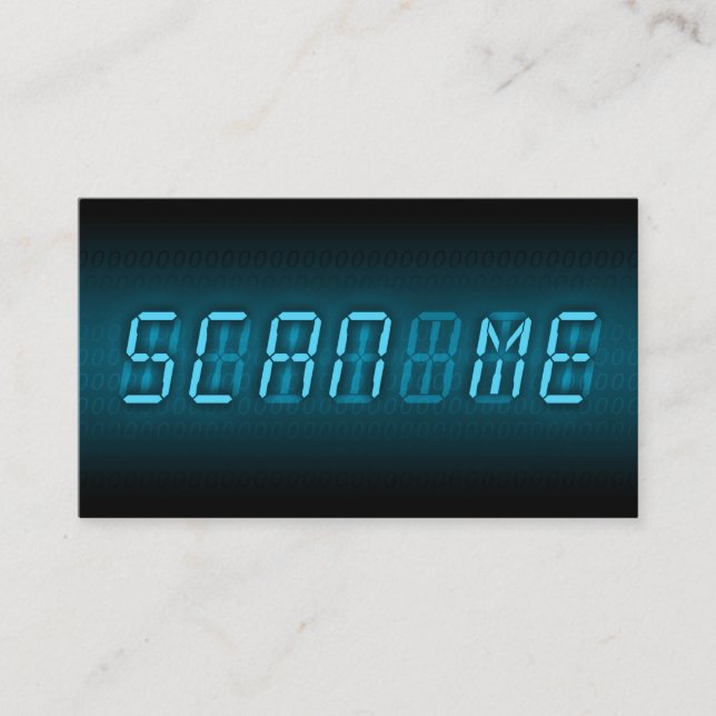 SCAN ME : digital readout Business Card (Front)