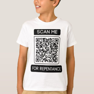 Scan Me For Repentance QR Code Boy's T-Shirt