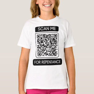 Scan Me For Repentance QR Code Girl's T-Shirt