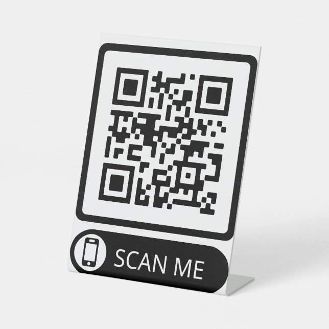 Scan Me Marketing QR Code Pedestal Sign (Front)