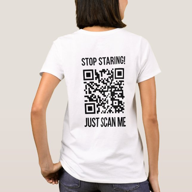 Scan Me QR Code for a Motivational Boost T-Shirt (Back)