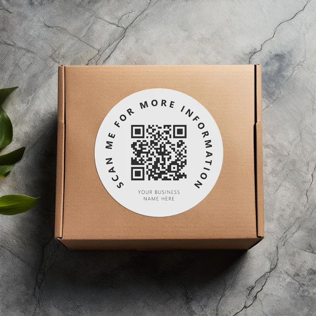Scan Registration Sticker Scan Me QR Code Scannable Classic Round Sticker | Zazzle