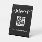 Scan me QR Code Stand Up Sign for Salon Price List