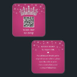 Scan Me QR RSVP Quinceañera Crown Fuschia Pink Enclosure Card<br><div class="desc">Simplify birthday party RSVP responses with chic modern QR Code enclosure cards. This template is set up for a quinceañera's 15th birthday celebration, but is simple to customize for a Sweet 16 or princess party. The colors and font styles can be easily changed with the Zazzle Design Editor tool. The...</div>
