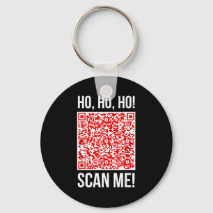Scan Me! Qr Scan Me Joke Funny Santa Merry Christm Key Ring