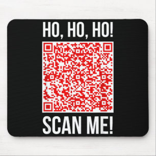 Scan Me! Qr Scan Me Joke Funny Santa Merry Christm Mouse Mat