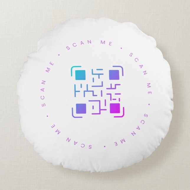 Scan me  round cushion (Front)