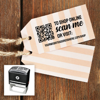 Scan Me To Shop Your QR Code & Website Self-inking Stamp