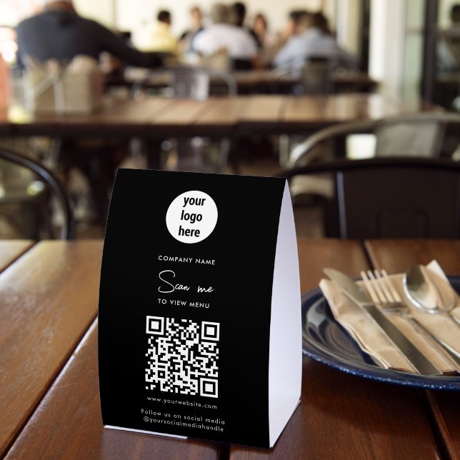 Scan Me To View Menu Order QR Code Black (Insitu(Restaurant))