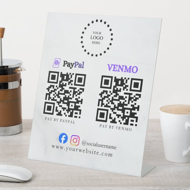 Scan Pay QR Code Business Table Tent Sign (In SItu)