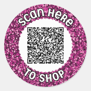 Scan QR code Classic Round Sticker