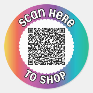 Scan QR code Classic Round Sticker