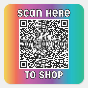 Scan QR code Classic Square Sticker