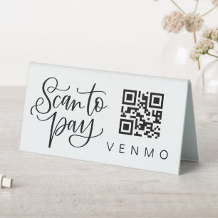 Scan QR Code Mobile Business Payment Tent Sign