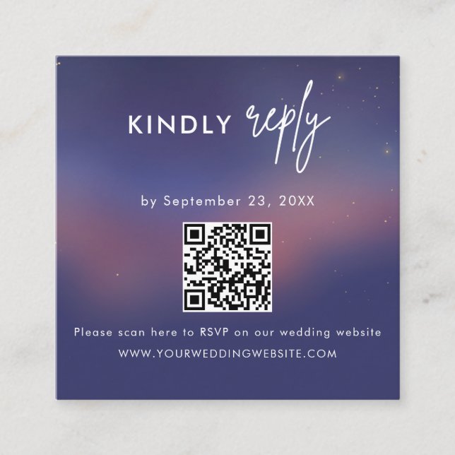 Scan QR code RSVP Wedding Insert (Front)