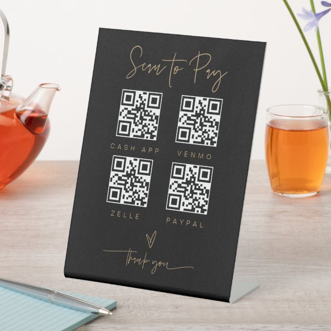 Scan QR Code Sign Wedding Bar Valet Business G400 (In SItu)