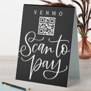 Scan QR Code Sign Wedding Bar Valet Business G400