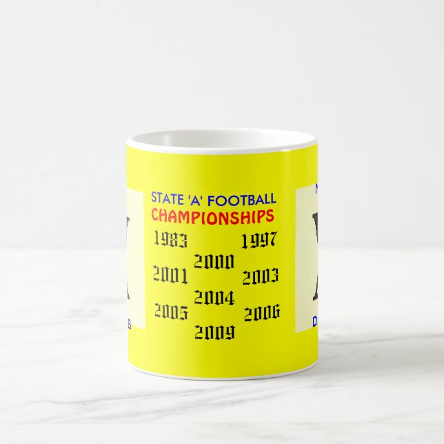 scan, scan, STATE 'A' FOOTBALL          , CHAMP... Coffee Mug (Center)