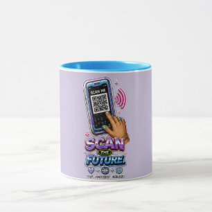 Scan the Future – Futuristic Cyber Tech Glitch  Mug