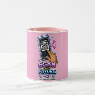 Scan the Future – Futuristic Cyber Tech Glitch  Mug