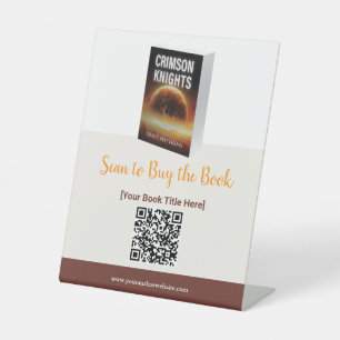 Scan to Buy Book Author QR Code Marketing Pedestal Sign